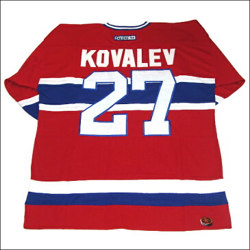 MONTREAL CANADIENS (モントレルカネディエンス) replica アイスホッケーシャツ #27【KOVALEV】アイスホッケー　ゲームシャツ 大きいサイズメンズ　メンズ大きいTシャツ　ヒップホップ衣装　ダンス　衣装　ジャージ