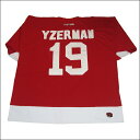 DETROIT RED WINGS (デトロイトレッドウィング) replica アイスホッケーシャツ #19【YZERMAN】アイスホッケー　ゲームシャツ 大きいサイズメンズ　メンズ大きいTシャツ　ヒップホップ衣装　ダンス　衣装　ジャージ