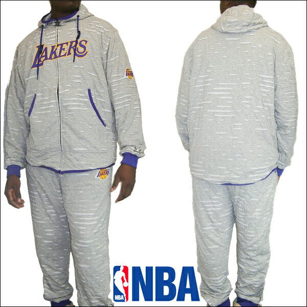 ZIPWAY×NBA LAKERS(ジップウエー×NBA) コラボ【M〜2XL】ベロア　セット...