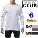 PRO CLUB (プロクラブ) ヘビーウェイト サーマル メンズ大きいサイズ サーマル PROCLUB 無地/プレーン ロングTシャツ (L/S TEE)【全6色】大きいサイズスノボー ウェアスノーボード インナー 作業着M L 2L 3L 4L 5L