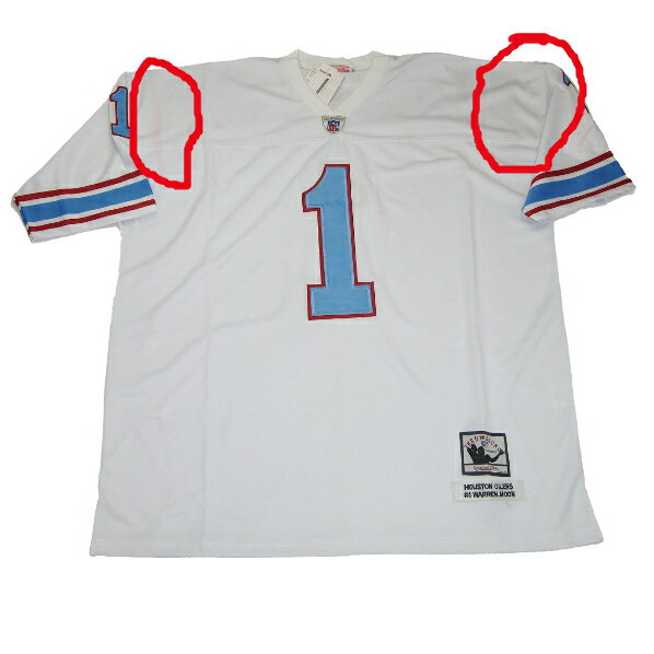 【※訳あり※】【M/L/XL/3XL/5XL】【あす楽】【送料無料】HOUSTON OILERS replica フットボールシャツ #1【WARREN MOO...