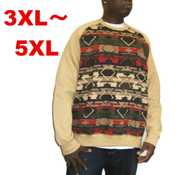 PARISH NATION BIG MEN FLEECE CREW NECK【3XL〜5XL】スエット [あす楽]メンズトレーナー　大きいサイズ　薄いスウェット　春先　薄いトレーナ　メンズトクルーネックスエット(スウェット)スウェット 大きいサイズ 4L 5L 6L 7L大きいサイズラグラントレナー