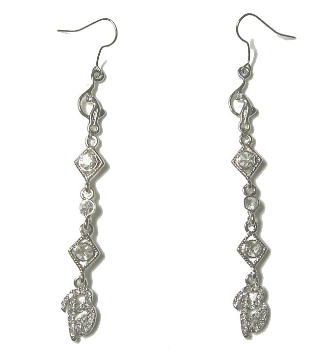 【シルバーカラー】Baby Phatロゴ ピアス チェーンデザイン