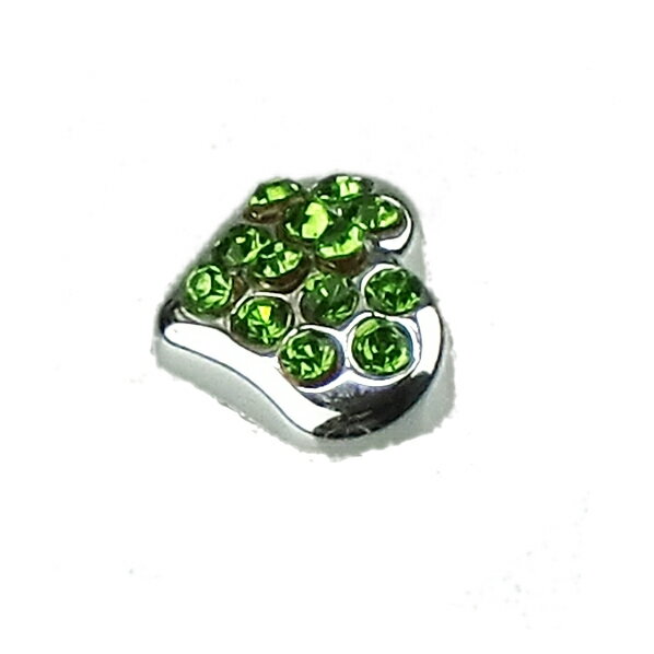 【メール便可！】【全6色】ハート　カラーストーンマグネットピアス(一個売り)