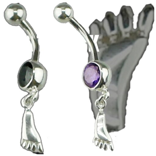 【2色】Foot Mark Design へそピアス 【2色】Foot Mark Design へそピアス