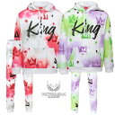 VICTORIOUS((ヴィクトリアス)) PAINT SPATTER KING FLEECE SET【M〜2XL】スエット　セットアップ スエット上下 フリーズパーカー　パンツ　ヒップホップ上下　ストリートLA ロスアンゼルス　上下　メンズセット 大きいサイズ ローライダー　M LL 2L 3L 4L