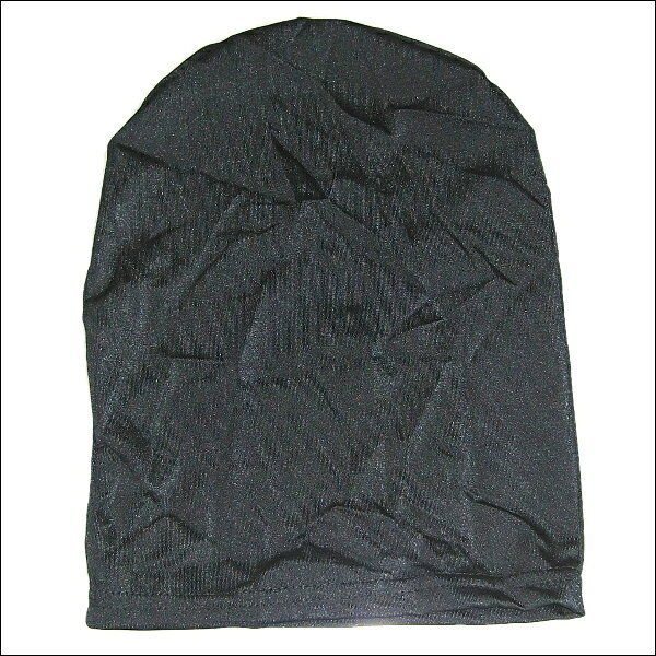 #076 SPANDEX SKULL CAP(スパンデックスキャップ）長めブラック　ビーニー　ビニ　スパンデクス　水泳帽 hiphop ヒップホップスカルキャップ　ビーニーキャップ　ダンス衣装　ヒップホップ衣装　ダンス　衣装の商品画像 2