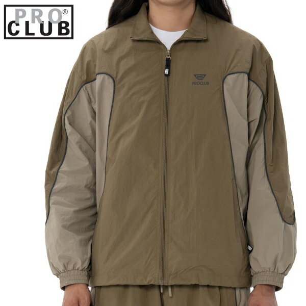 Rakuten - 【54PC0302 】COMFORT WIDE TRACK JACKET (プロクラブ) スポーツウエアーアウターウエアー[あす楽]　PROCLUB ウインドブレーカージャケット Pro club プロクラブ　トラックジャケット メンズ 大きいサイズ 大きいサイズ M L LL 2L 3L