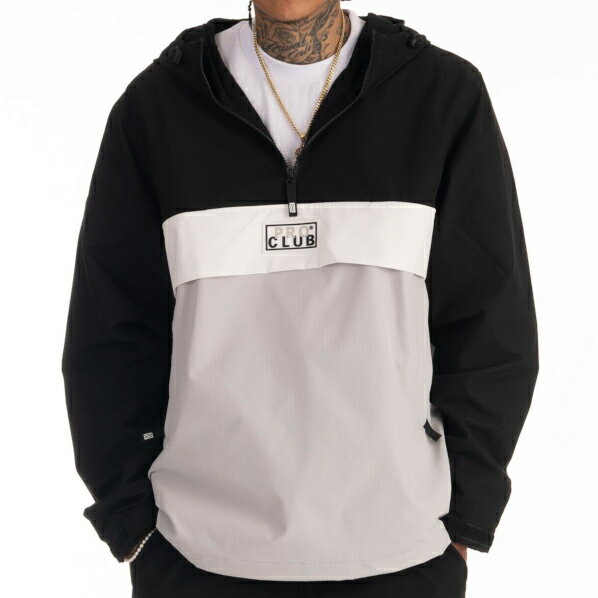 楽天Devine【03PC0302】ボックスロゴ Pro Club Nylon Anorak Pullover （プロクラブ） アノラックアウターウエアー[あす楽]　PROCLUB BOX LOGO ウインドブレーカージャケット Pro club プロクラブ　トラックジャケット メンズ 大きいサイズ 大きいサイズ　S M L LL 2L 3L