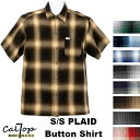 2000S/S あす楽 CalTop Plaid チェック柄 S/Sシャツ オールドスクール カルトップ チェックシャツ 【全8色】 キャルトップ シャツ プレイド 半袖 メキシカン チカーノ ギャング ローライダー メンズ 大きいサイズ シャツ S M L LL 2L 3L 4L 5L