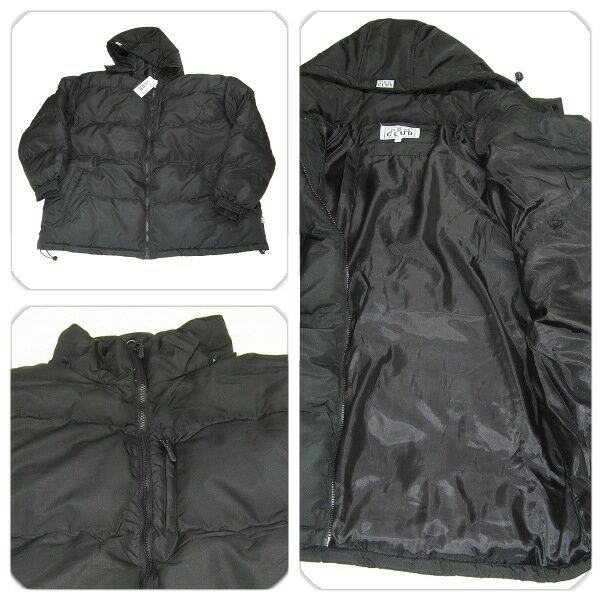 【123BD】(S〜5XL) 　PRO CLUB BUBBLE DOWN JACKET　(プロクラブ) バーブル ダウンジャケット メンズ 大きいサイズ 大きいサイズ ジャンパー LL 2L 3L 4L 5L 7L ブラック