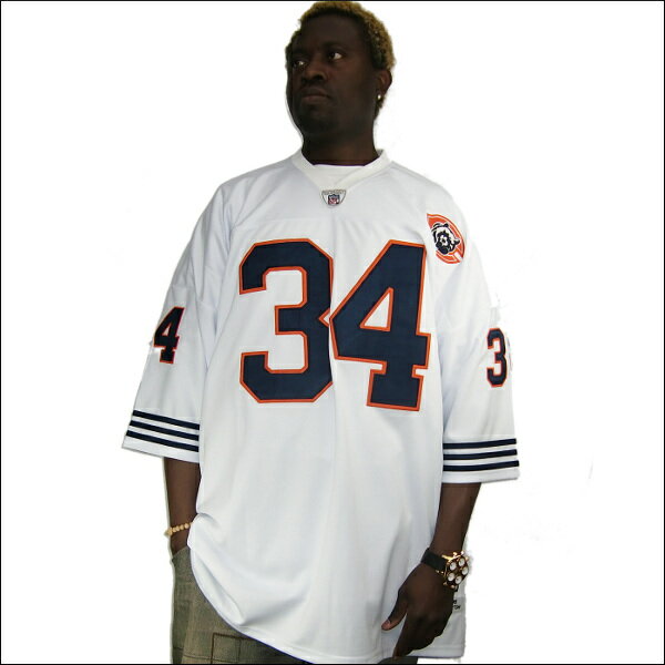 【あす楽】【送料無料】CHICAGO BEARS replica フットボールシャツ/ #34【WALTER PAYTON】大きいサイズ　メンズ　小さいサイズ　メンズ大きいサイズ　ゲームシャツ　ダンス　衣装　ダンス衣装　hiphop ヒップホップ