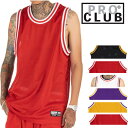 楽天Devine【03PC0202】S〜3XL PRO CLUB （プロクラブ） CLASSIC BASKETBALL JERSEY ヒップホップ衣装　ダンスPROCLUB タンクトップ　バスケットボールジャージ マッスルTシャツ　タンクトップ　ジムウエア大きいサイズメンズ スポーツ B系 メッシュユニフォームスリーブレス