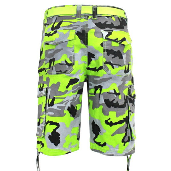 VICTORIOUS CAMO BELTED CARGO SHORTS[ヴィクトリアス] 2本で送料無料！[全5色]　迷彩カーゴショーツパンツ 迷彩　パンツ　ベルト付き Sizes【30〜38】 メンズハーフパンツ　大きいサイズメンズ　ショートパンツ 3