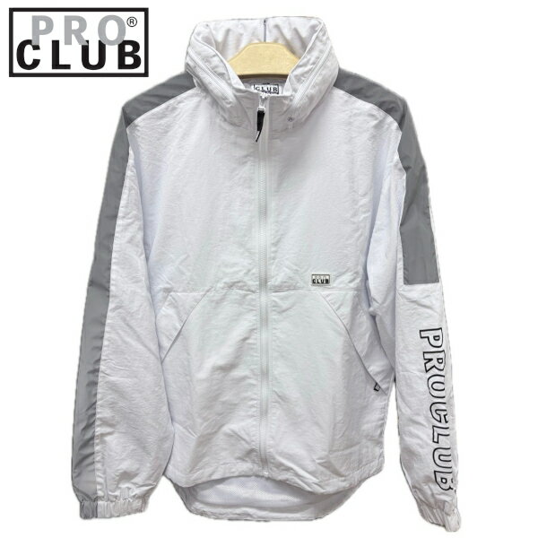 Rakuten - 【03PC0303 】ボックスロゴ PRO CLUB FULL COURT WINDBREAKER JACKET (プロクラブ) スポーツウエアーアウターウエアー[あす楽]　PROCLUB ウインドブレーカージャケット Pro club プロクラブ　トラックジャケット メンズ 大きいサイズ 大きい