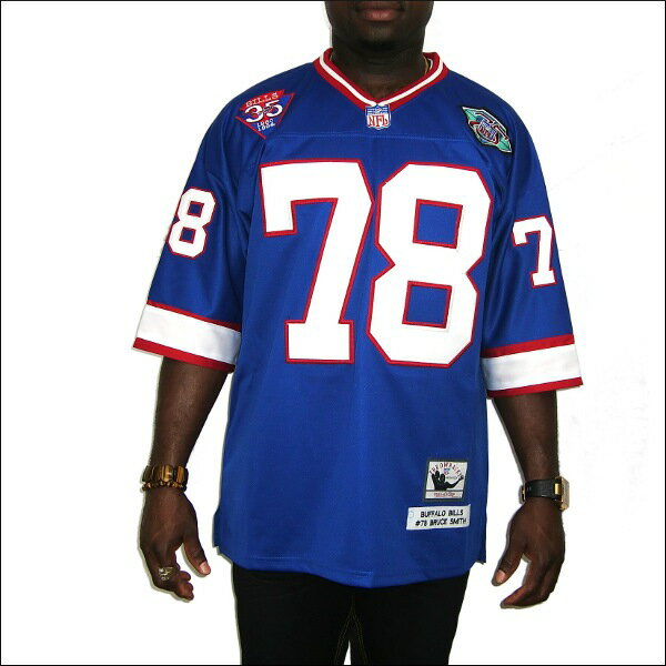 【あす楽】【送料無料】BUFFALO BILLS【バッファロビッルス】 replica フットボールシャツ/ #78【BRUCE SMITH】大きいサイズ　メンズ　小さいサイズ　メンズ大きいサイズ　ゲームシャツ　ダンス　衣装　ダンス衣装　hiphop ヒップホップ