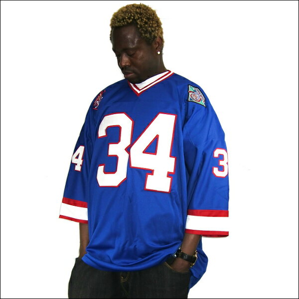 BUFFALO BILLS【バッファロビッルス】 replica jersey/uniform フットボールシャツ/ #34【THURMAN THOMAS】メンズ　大きいサイズ　小さいサイズ　メンズ大きいサイズ　ゲームシャツ　ダンス　衣装　ダンス衣装　hiphop ヒップホップ