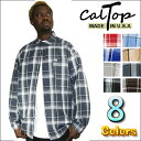 【あす楽】【2枚で送料無料】CalTop チェック柄 L/Sシャツ　[カルトップ]　S〜5XL【Made in USA】【全8色】チェックシャツ キャルトップ シャツ カルトップ 長袖 チェックシャツ メキシカン チカーノ ギャング ローライダー メンズ 大きいサイズ シャツ LL 2L 3L 4L 5L