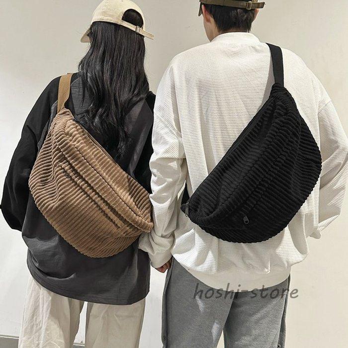 Long Type - 斜め掛け バッグ レディース 軽量 斜め掛けバッグ コーデュロイ メンズ ショルダーバッグ レディース ボディバッグ レディース