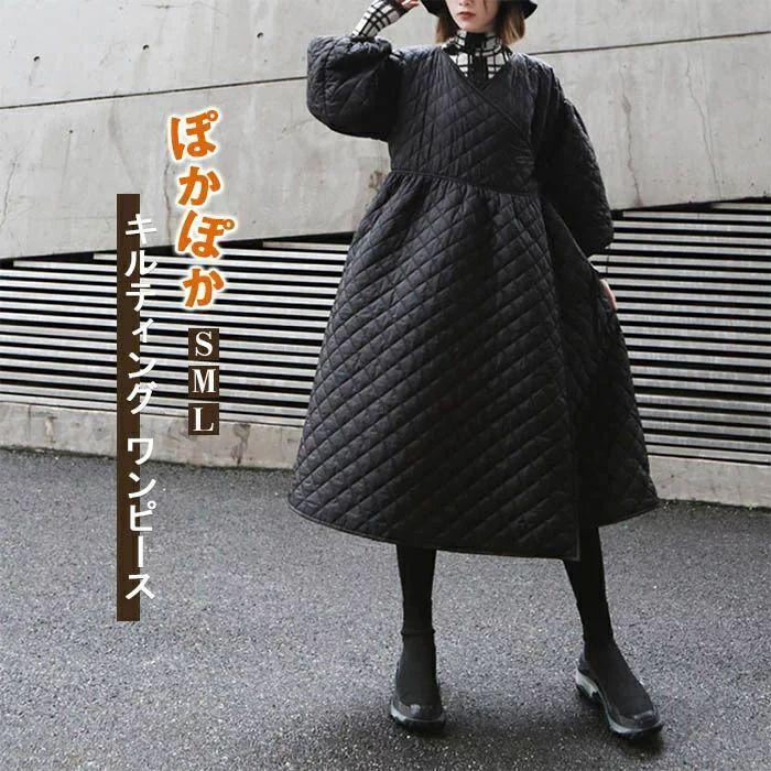 コートレディース冬キルティングワン...