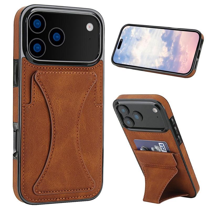 Rakuten - iphone17 Pro Max 車載ホルダー 背面 保護 ケース カバー アイフォン 17 プロ マックス 耐衝撃 高品質 耐久性 スタンド カード収納 かっこいい スマホ ケース