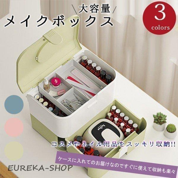 ネイル用品 ネイル収納ボックス 収納ケース メイクボックス ネイル用品収納 大容量 出張専用 ネイル用品整理 ネイルサロン 天板開け 箱式