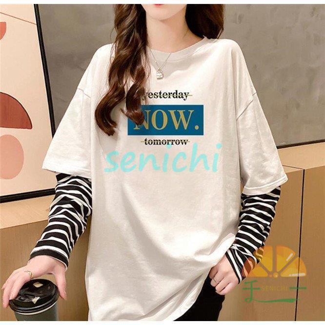 Tシャツ レディース レイヤード 長袖 重ね着 カットソー ブラウス ゆる 着痩せ トップス 春服