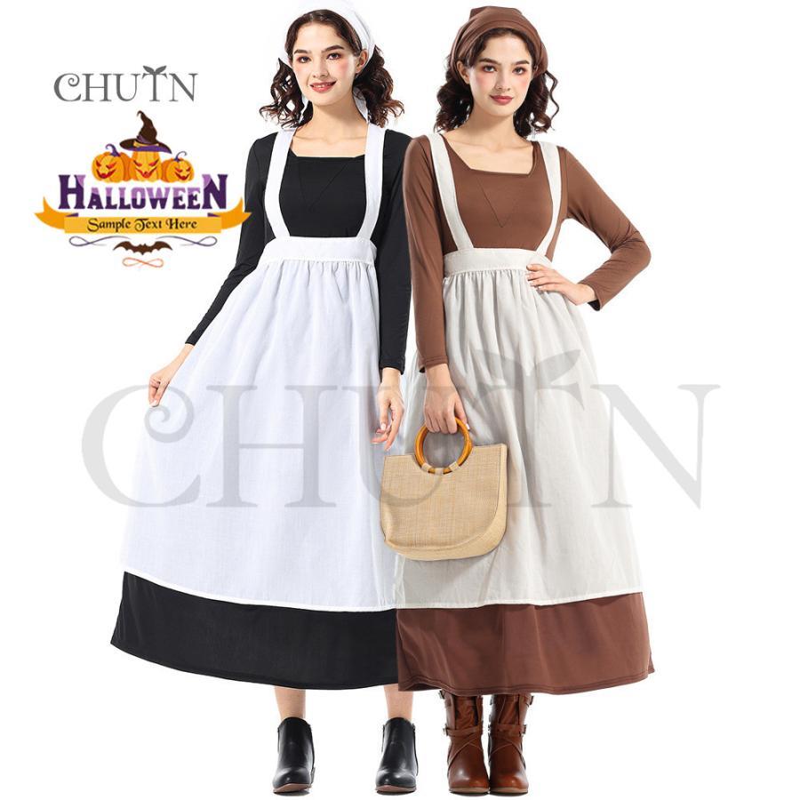 Rakuten - メイド服 レディース ハロウィン衣装 コウモリ 吸血鬼変身 制服 喫茶店 変装 エプロン ゴスロリガールズ ハロウィーン用品 コスプレ 魔女 悪魔 文化祭
