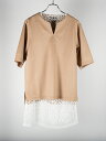 【Nobuyuki Matsui 】ノブユキマツイ exclusive ensemble slit top 別注Tシャツ 東京ブランドコレクション レース