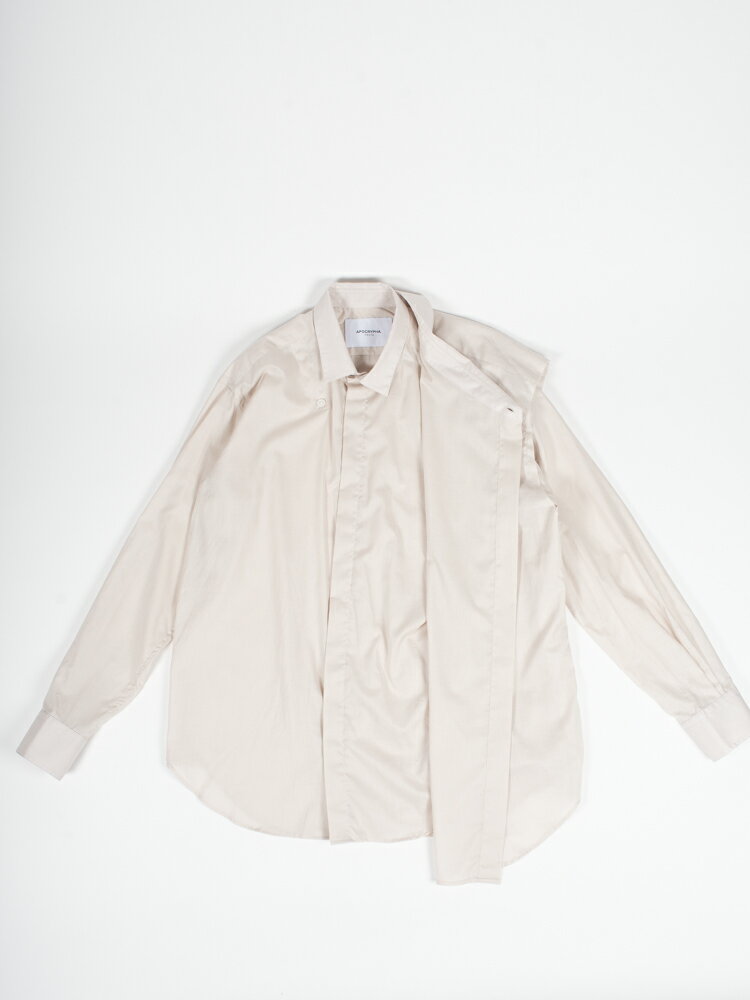 アポクリファKASAYA SHIRT WHITE カサヤシャツ ホワイト 東京コレクションブランド メンズ モード デザイナーズブランド