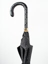 【Pasotti】パソッティ BLACK LEOPARD UMBRELLA WITH TWISTED LEATHER HANDLE 傘 メンズ 長傘 お洒落 イ...