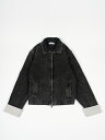 【MAHITO MOTOYOSHI】マヒトモトヨシ Cuff Switched Denim Blouson Black 袖口切替デニムブルゾン ブラック 日本ブランドコレクション デザイナーズブランド 正規取扱い店 通販 デニムジャケット ジージャン モード系ブランド