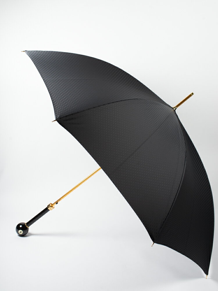 ��Pasotti�ۥѥ��åƥ� BLACK SPUARE PATTERN UMBRELLA WITH BILLIARD POOL 8-BALL �ӥ�䡼��8�ܡ��� ��� Ĺ�� ��ޯ�� �����ꥢ��󥺤������ ���쥬��� ���� ���å�