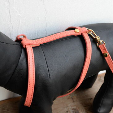 【BABA PARIS】 ババ パリ MADELEINE harness & leash コーラルオレンジ ハーネス