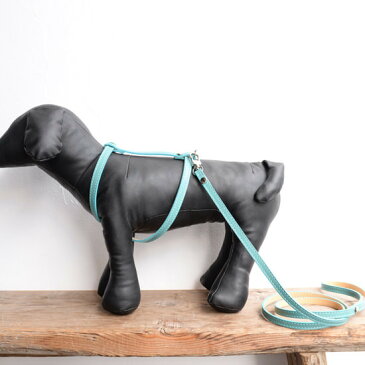 【BABA PARIS】 ババ パリ MADELEINE harness & leash エメラルドブルー ハーネス