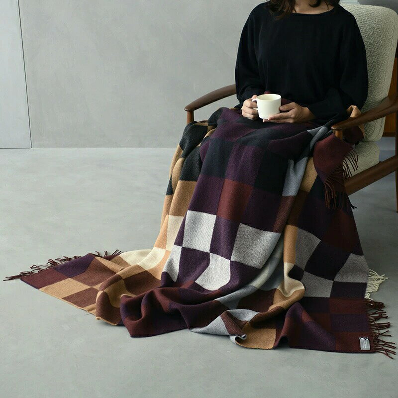 【ロゴ入りボックス入り】北欧 Silkeborg Uldspinderi シルケボーウルドスピンデリ スロー プレインビート 130×190cm ウォームレッド 00-1151-1222/ハニーローズ 00-1151-1221/ミューテッドブルー 00-1151-1225 2