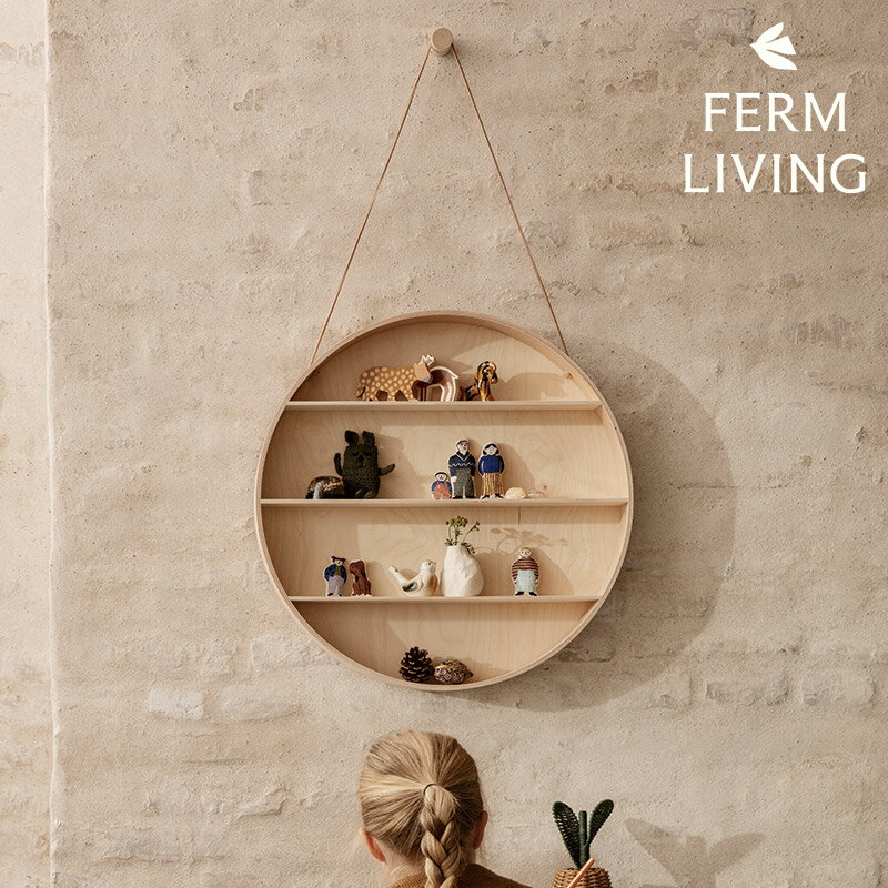 乐天商城 - 北欧 Ferm Living ファームリビング ラウンドドーム 壁掛けラック 直径55cm インテリア 雑貨 シェルフ ラック 収納 飾り 棚 リビング おしゃれ