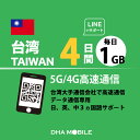 台湾eSIM 4日間 毎日1GB(超えると当日中低速128kbps) 台湾SIM プリペイドsim 4G/LTE回線 データ通信専用 esim対応simフリー端末のみ対応