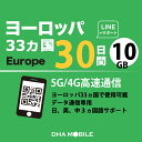 ヨーロッパ eSIM 33ヵ国周遊 30日間 10GB(超えると低速128kbps) プリペイドsim 各国大手キャリア 5G/4G回線 データ通信専用 esim対応simフリー端末のみ対応 トルコ イギリス イタリア フランス スペイン ドイツ