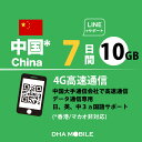 中国 eSIM 7日間 10GB(超えると低速128kbps) プリペイドSIM ChinaMobile 4G/LTE回線 データ通信専用 esim対応simフリー端末のみ対応