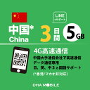 中国 eSIM 3日間 5GB(超えると低速128kbps) プリペイドSIM ChinaMobile 4G/LTE回線 データ通信専用 esim対応simフリー端末のみ対応