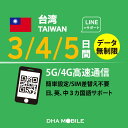 台湾eSIM 3日間 4日間 5日間 無制限 台湾SIM プリペイドsim データ使い放題 4G/LTE回線 データ通信専用 esim対応simフリー端末のみ対応