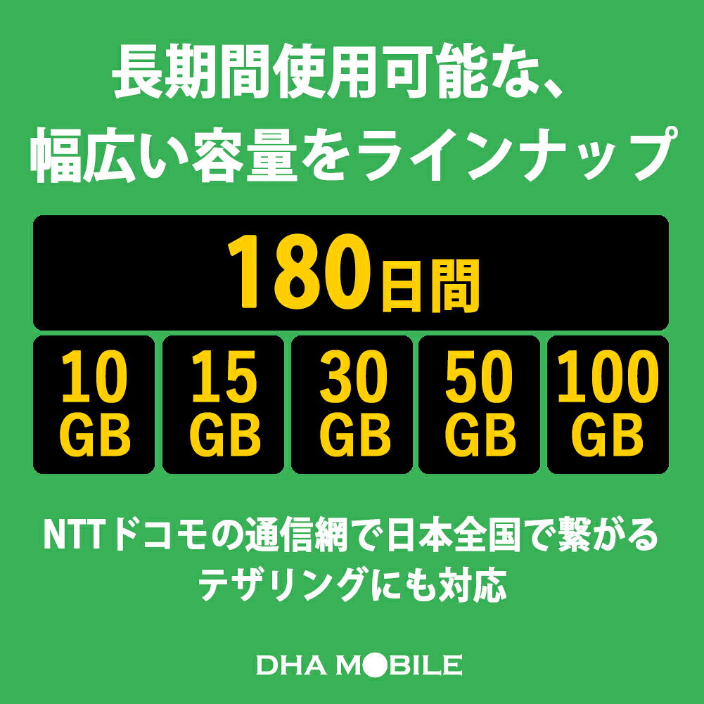 【最短翌日着】 プリペイドSIM 日本 国内 【 SIMカード 】 180日間 (容量超過後も...