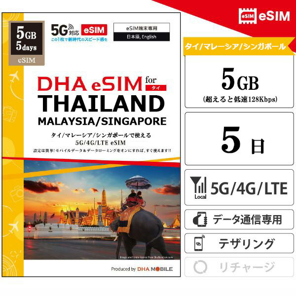 DHA 쥯ȡŷԾŹ㤨֥ eSIM ޥ졼 󥬥ݡ 5 5GB(Ķ®128kbps ץڥSIM 4G/LTE ǡ̿ esimбsimե꡼üΤб sim ޥ졼sim 󥬥ݡsim  sim DHA MOBILEۡפβǤʤ980ߤˤʤޤ
