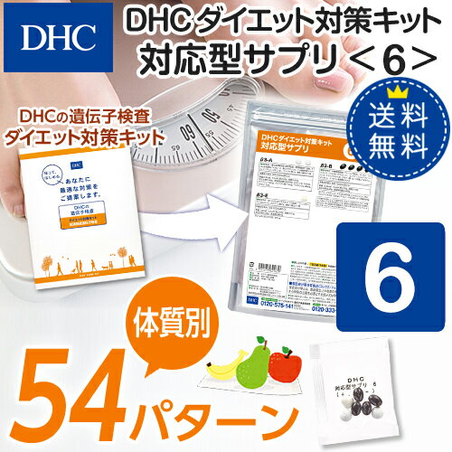 【店内P最大14倍以上&300pt開催】【DHC直販】【送料無料】 それぞれの体質にきめ細かく対応したサプリメント ダイエット対策キット対応型サプリ＜6＞ | DHC ディーエイチシー サプリ サプリメント ダイエットサプリメント 遺伝子検査 ダイエットサプリ 遺伝子キット 健康