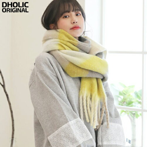 レディース 韓国ファッション 小物 ファッション雑貨 マフラー チェック柄 防寒 シンプル カジュアル デイリー 着回し お出かけ 冬 C35623 dholicoriginal