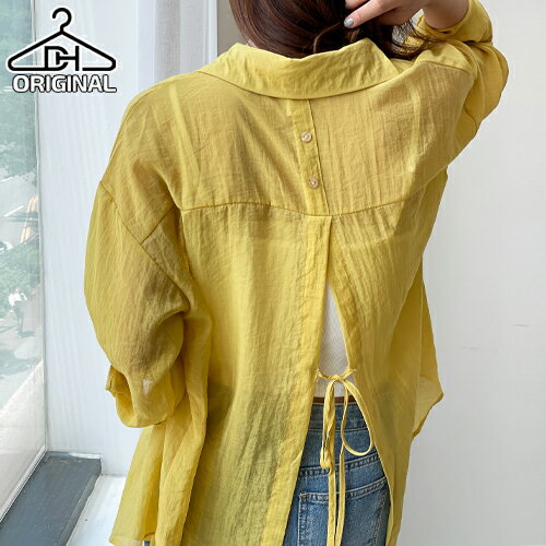★送料無料★レディース 韓国ファッション トップス Tシャツ カットソー 長袖 スリット UVカット 紫外線対策 薄手 ゆったり フェミニン オフィス カジュアル 着回し お出かけ 春 夏 d5b1a2 dholicoriginal