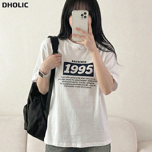 樂天商城 - [0501NEW]レディース 韓国ファッション トップス Tシャツ カットソー ロング丈 半袖 ラウンドネック ロゴ レタリング 綿 コットン ゆったり 学生 シンプル シック デイリー お出かけ 春 夏 SSPEEL