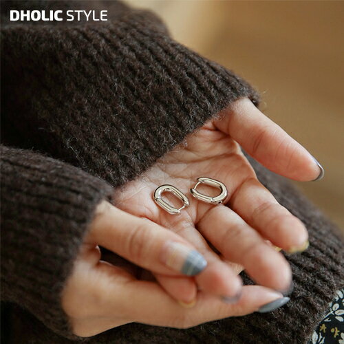 楽天DHOLIC STYLEミニオーバルピアス・p108072 レディース 【acc】 韓国ファッション アクセサリー ジュエリー ピアス ミニ オーバル 真鍮 ゴールド シルバー カジュアル シンプル フェミニン STYLE