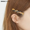 ウェーブヘアクリップ・p378846 レディース 【acc】 韓国ファッション アクセサリー ヘアアクセサリー ヘアクリップ ヘアピン 髪まとめ 髪留め 英字 プラスチック べっ甲 無地 マーブル ヒョウ柄 ウェーブ ブロック チェック 夏 カジュアル 春 STYLE